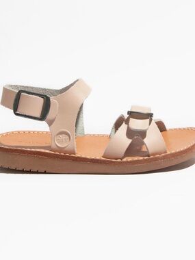 Children’s Freshly Picked Blush Carmel  Leather Buckle Sandals Size 13